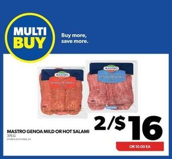 Real Canadian Superstore Mastro genoa mild or hot salami, 375 g offer