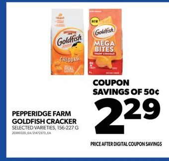 Real Canadian Superstore Pepperidge farm goldfish cracker, 156-227 g offer
