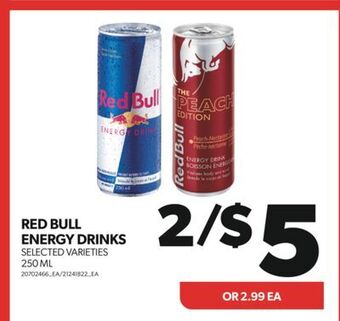 Real Canadian Superstore Red bull energy drinks, 250 ml offer