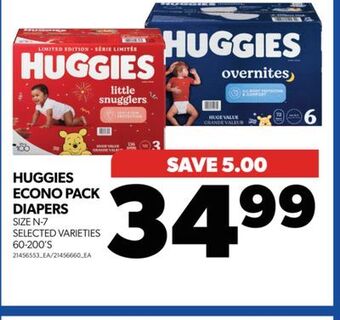 Real Canadian Superstore Huggies econo pack diapers, 60-200's offer