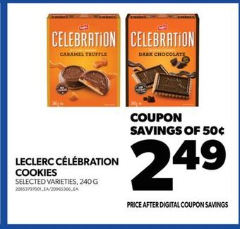 Real Canadian Superstore Leclerc célébration cookies, 240 g offer