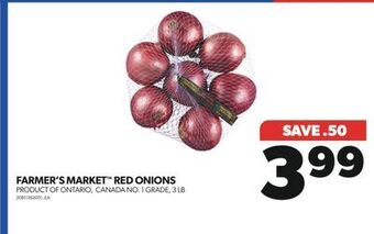 Real Canadian Superstore Farmer's market red onions, 3 lb offer