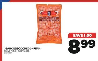 Real Canadian Superstore Seahorse cooked shrimp 90/120 per lb, 340 g offer