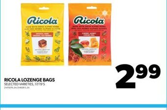 Real Canadian Superstore Ricola lozenge bags, 17/19's offer