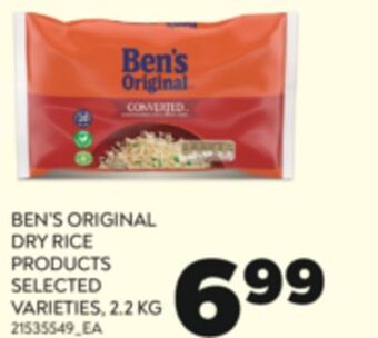 Real Canadian Superstore Ben's original dry rice products, 2.2 kg offer