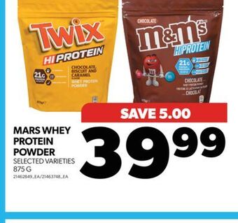 Real Canadian Superstore Mars whey protein powder, 875 g offer