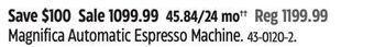 Canadian Tire Delonghi magnifica automatic espresso machine offer