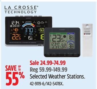 Canadian Tire La crosse selected weather stations offer