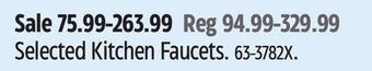 Canadian Tire Moen selected kitchen faucets offer