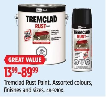 Canadian Tire Tremclad rust paint offer
