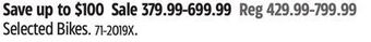 Canadian Tire Raleigh selected bikes offer