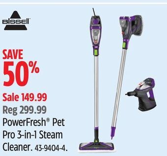 Canadian Tire Bissell powerfresh pet pro 3-in-1 steam cleaner offer