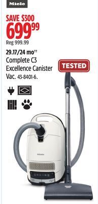 Canadian Tire Miele complete c3 excellence canister vac offer