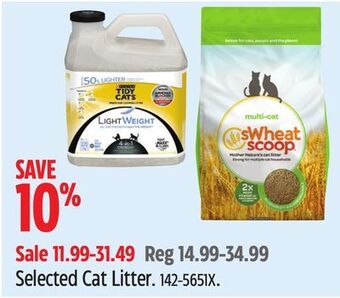 Canadian Tire Purina selected cat litter offer