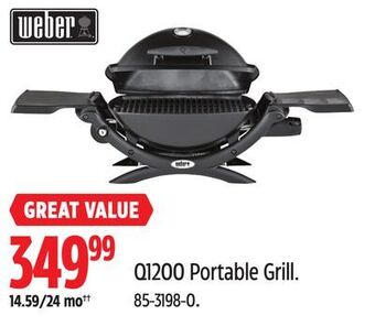 Canadian Tire Weber q1200 portable grill offer