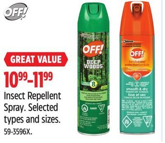 Canadian Tire Off! insect repellent spray offer