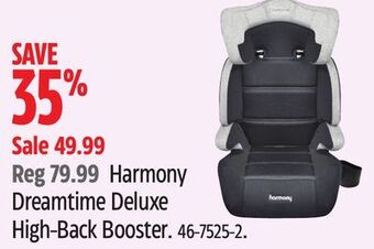 Canadian Tire Harmony dreamtime deluxe high-back booster offer