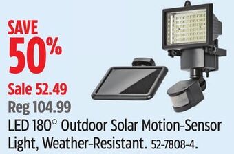 Canadian Tire Noma led 180° outdoor solar motion-sensor light, weather-resistant offer