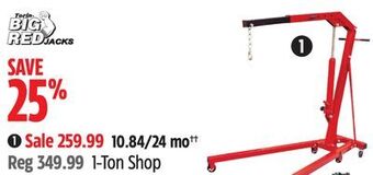Canadian Tire Big red 1-ton shop crane offer