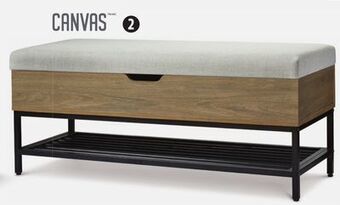 Canadian Tire Canvas leaside upholstered storage bench offer