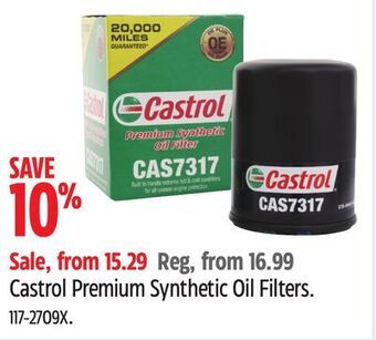 Canadian Tire Castrol premium synthetic oil filters offer