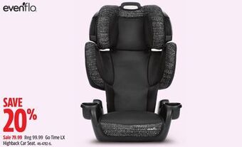 Canadian Tire Evenflo go time lx highback car seat offer