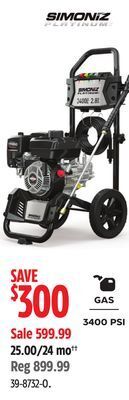 Canadian Tire Simoniz gas 3400 psi offer