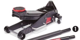 Canadian Tire Motomaster 2.25-ton hybrid aluminum and steel garage jack offer