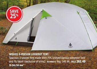 Canadian Tire Woods 8-person lookout tent offer