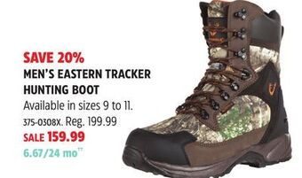 Canadian Tire Huntshield men's eastern tracker hunting boot offer