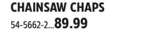 Canadian Tire Husqvarna chainsaw chaps offer