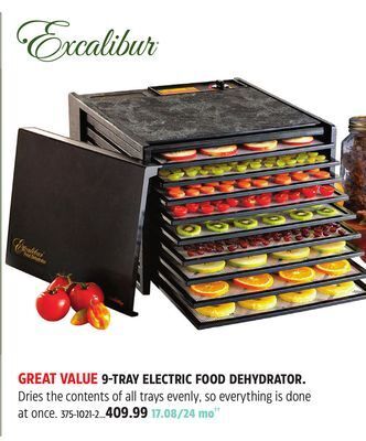 Canadian Tire Excalibur 9-tray electric food dehydrator offer