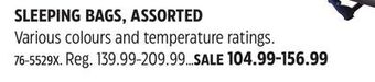Canadian Tire Woods sleeping bags, assorted offer