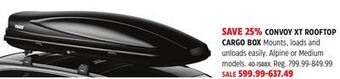 Canadian Tire Thule convoy xt rooftop cargo box offer