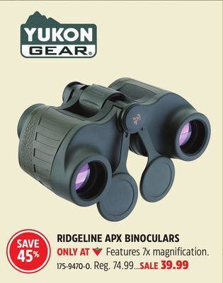 Canadian Tire Yukon gear ridgeline apx binoculars offer