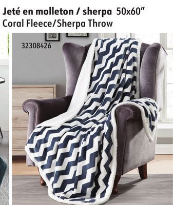 Sushi Shop Coral fleece/sherpa throw offer