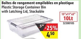 Sushi Shop Plastic storage container bin with latching lid, stackable offer