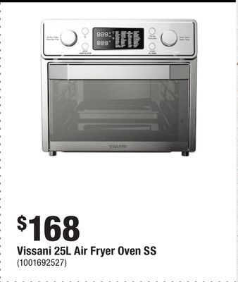 Home Depot Vissani 25l air fryer oven ss offer