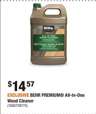 Home Depot Exclusive behr premium all-in-one wood cleaner offer