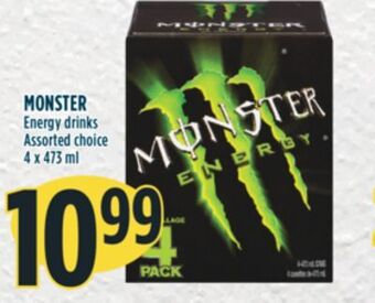 Marché Adonis Monster energy drinks offer