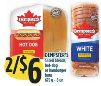 Marché Adonis Dempster's sliced breads, hot-dog or hamburger buns offer