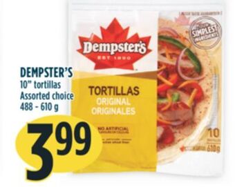 Marché Adonis Dempster's 10 tortillas offer