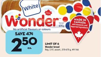 Giant Tiger Wonder bread offer