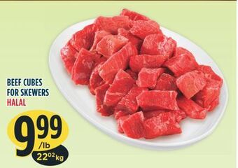 Marché Adonis Beef cubes for skewers offer