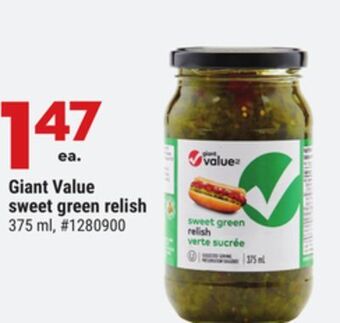 Giant Tiger Giant value sweet green relish offer