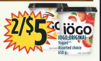 Marché Adonis Iogo original yogurt offer