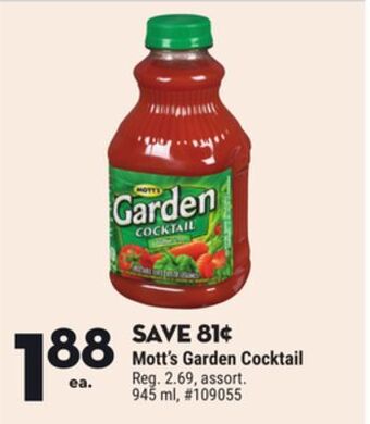 Giant Tiger Mott's garden cocktail offer