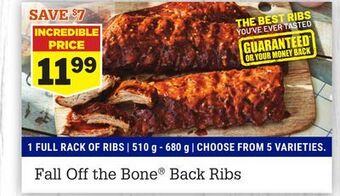 M & M Food Market Fall off the bone back ribs offer