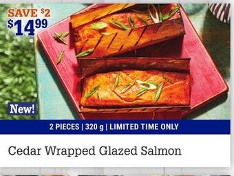 M & M Food Market Cedar wrapped glazed salmon (2 pack) offer