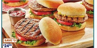 M & M Food Market Fully cooked tasty burgers offer